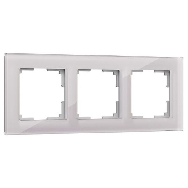 W0031117/ Рамка на 3 поста Werkel Favorit дымчатый,стекло