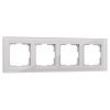 W0041117/ Рамка на 4 поста Werkel Favorit дымчатый,стекло