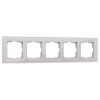 W0051117/ Рамка на 5 постов Werkel Favorit дымчатый,стекло
