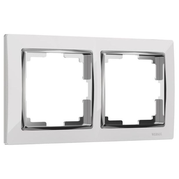 Рамка на 2 поста Werkel Snabb белый/хром