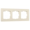 W0031141/ Рамка на 3 поста Werkel Favorit молочный, стекло
