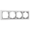 Рамка на 4 поста Werkel Snabb белый/хром