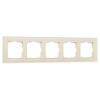 W0051141/ Рамка на 5 постов Werkel Favorit молочный, стекло