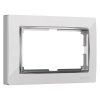 Рамка для двойной розетки Werkel Snabb белый/хром