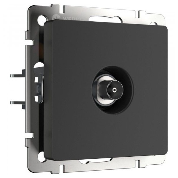 ТВ-розетка оконечная Werkel черный матовый