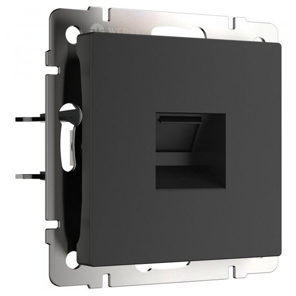 Телефонная розетка RJ-11 Werkel черный матовый