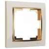 Рамка на 1 пост Werkel Snabb слоновая кость/золото