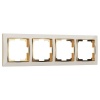 Рамка на 4 поста Werkel Snabb слоновая кость/золото