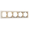 Рамка на 5 постов Werkel Snabb слоновая кость/золото