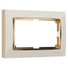Рамка для двойной розетки Werkel Snabb слоновая кость/золото