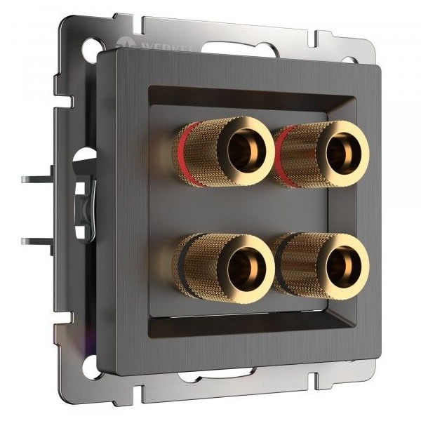 Акустическая розетка Werkel графит рифленый