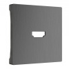 Накладка для розетки HDMI Werkel графит рифленый