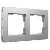 Рамка на 2 поста Werkel Platinum алюминий