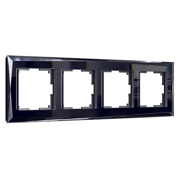 W0041208/ Рамка на 4 поста Werkel Diamant черный