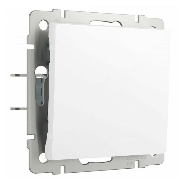 Выключатель одноклавишный Werkel белый матовый