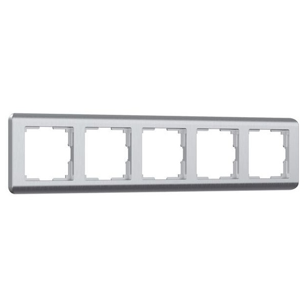 Рамка на 5 постов Werkel Stream серебряный