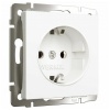 Розетка с заземлением Werkel белый матовый