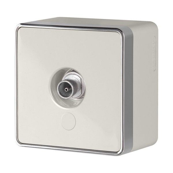 ТВ-розетка накладная оконечная Werkel Gallant слоновая кость (бежевый)