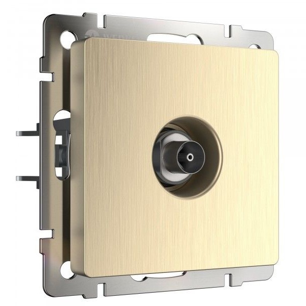 ТВ-розетка оконечная Werkel шампань рифленый