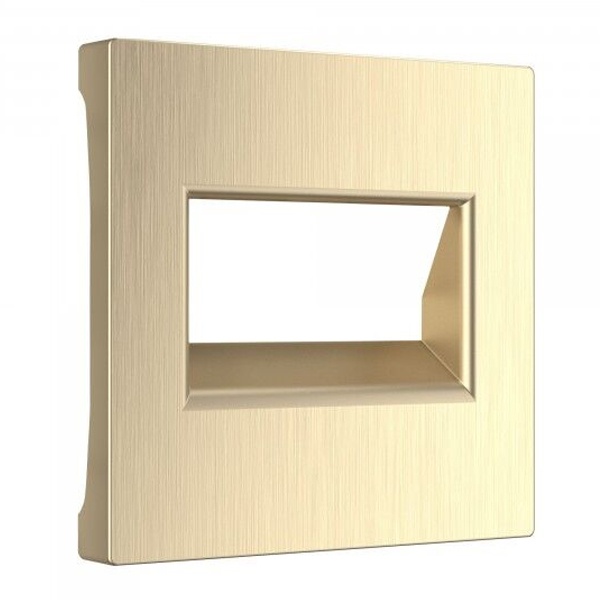 Накладка для двойной розетки Еthernet RJ-45 Werkel шампань рифленый