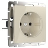 Розетка с заземлением Werkel слоновая кость (бежевый)