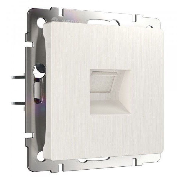 Телефонная розетка RJ-11 Werkel перламутровый рифленый