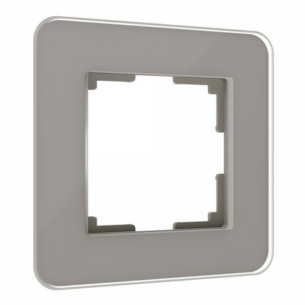 W0012417/ Рамка на 1 пост Werkel Elite дымчатый, стекло