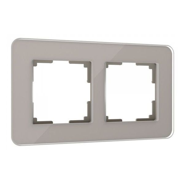 W0022417/ Рамка на 2 поста Werkel Elite дымчатый, стекло