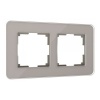 W0022417/ Рамка на 2 поста Werkel Elite дымчатый, стекло
