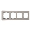 W0042417/ Рамка на 4 поста Werkel Elite дымчатый, стекло