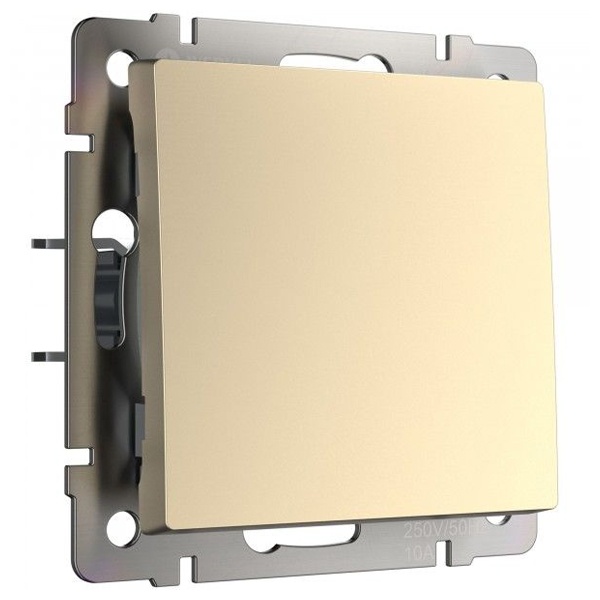 Выключатель одноклавишный проходной Werkel шампань