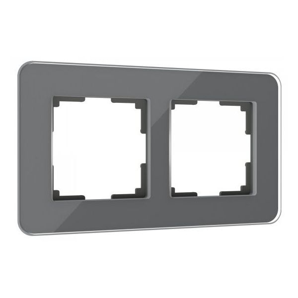 W0022440/ Рамка на 2 поста Werkel Elite графит, стекло