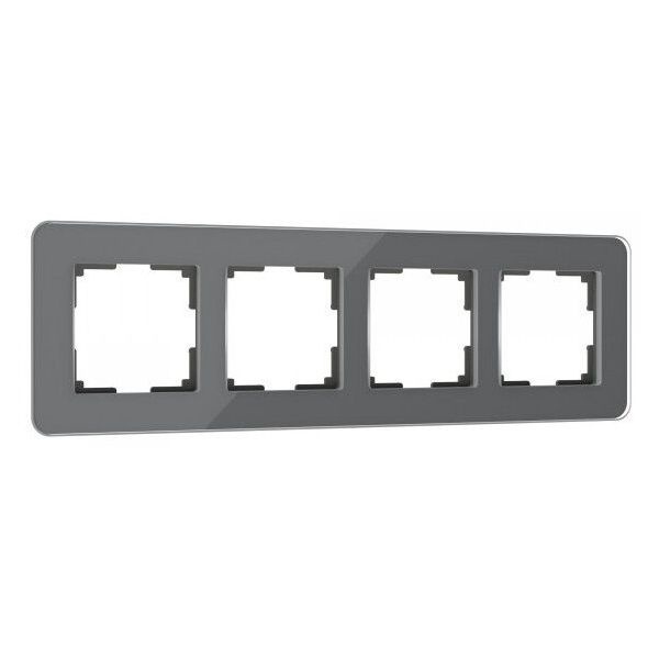 W0042440/ Рамка на 4 поста Werkel Elite графит, стекло