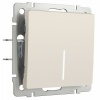 Выключатель одноклавишный проходной с подсветкой Werkel айвори матовый