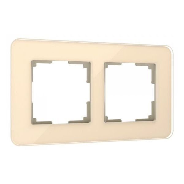 W0022443/ Рамка на 2 поста Werkel Elite айвори, стекло