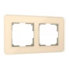 W0022443/ Рамка на 2 поста Werkel Elite айвори, стекло