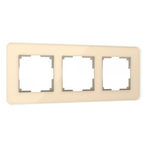 W0032443/ Рамка на 3 поста Werkel Elite айвори, стекло
