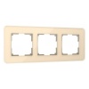 W0032443/ Рамка на 3 поста Werkel Elite айвори, стекло