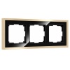 Рамка на 3 поста Werkel Baguette черный/латунь
