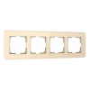 W0042443/ Рамка на 4 поста Werkel Elite айвори, стекло