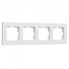 Рамка на 4 поста Werkel Slab белый софт