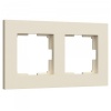 Рамка на 2 поста Werkel Slab айвори софт