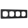 W0042448/ Рамка на 4 поста Werkel Elite черный, стекло