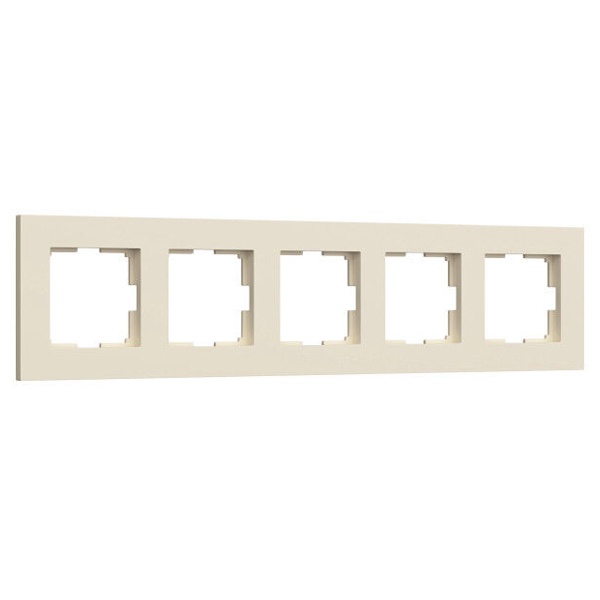 Рамка на 5 постов Werkel Slab айвори софт