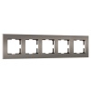 Рамка на 5 постов Werkel Slab бронза софт