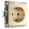 Розетка с заземлением Werkel шампань