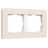 Рамка на 2 поста Werkel Split айвори/белый soft-touch