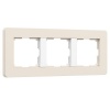 Рамка на 3 поста Werkel Split айвори/белый soft-touch