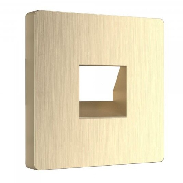 Накладка для телефонной розетки RJ-11 Werkel шампань рифленый