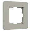 Рамка на 1 пост Werkel Split дымчатый/белый soft-touch